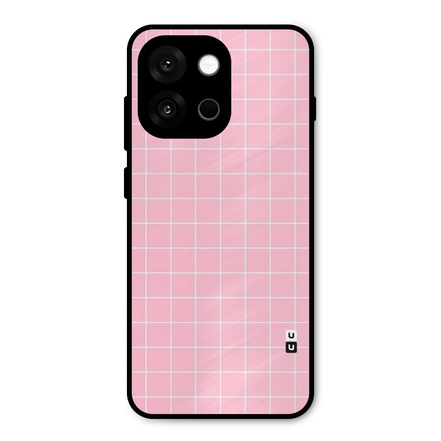 Pink Checks Metal Back Case for OnePlus 13s
