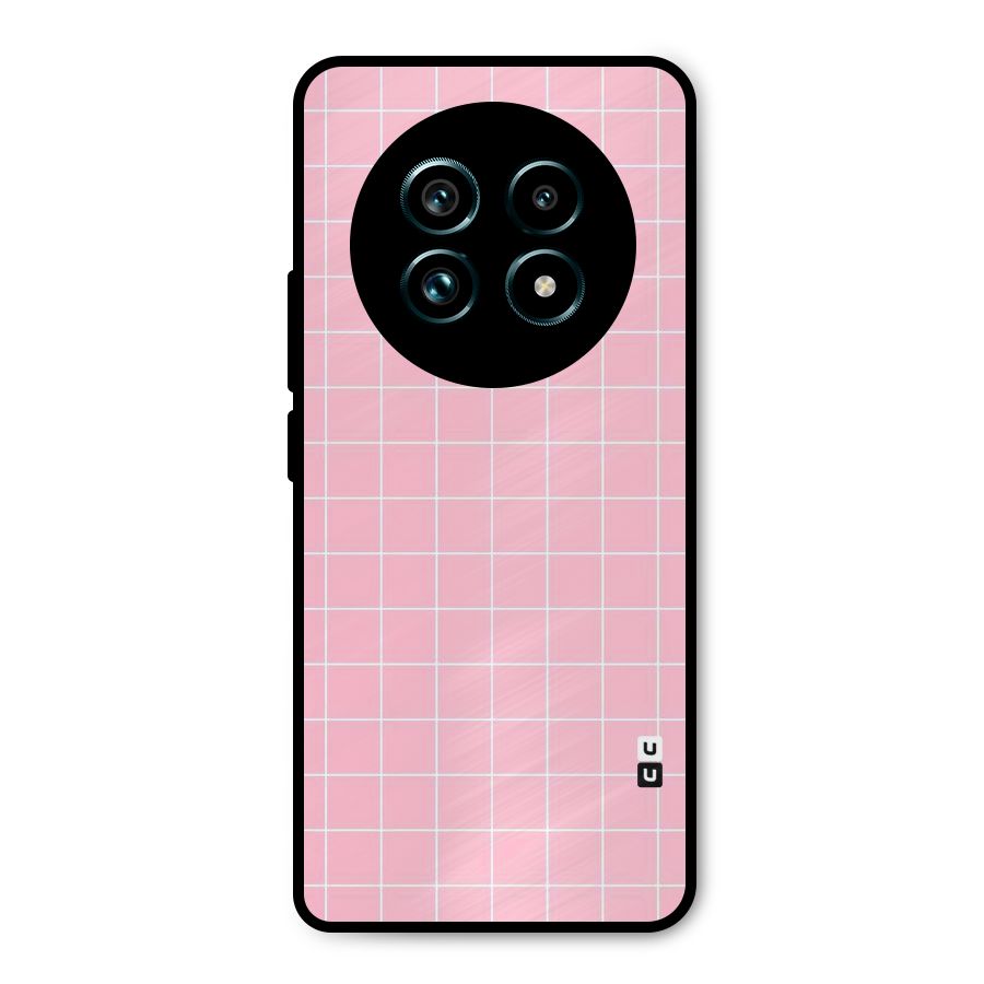 Pink Checks Metal Back Case for Realme 13 Pro Plus