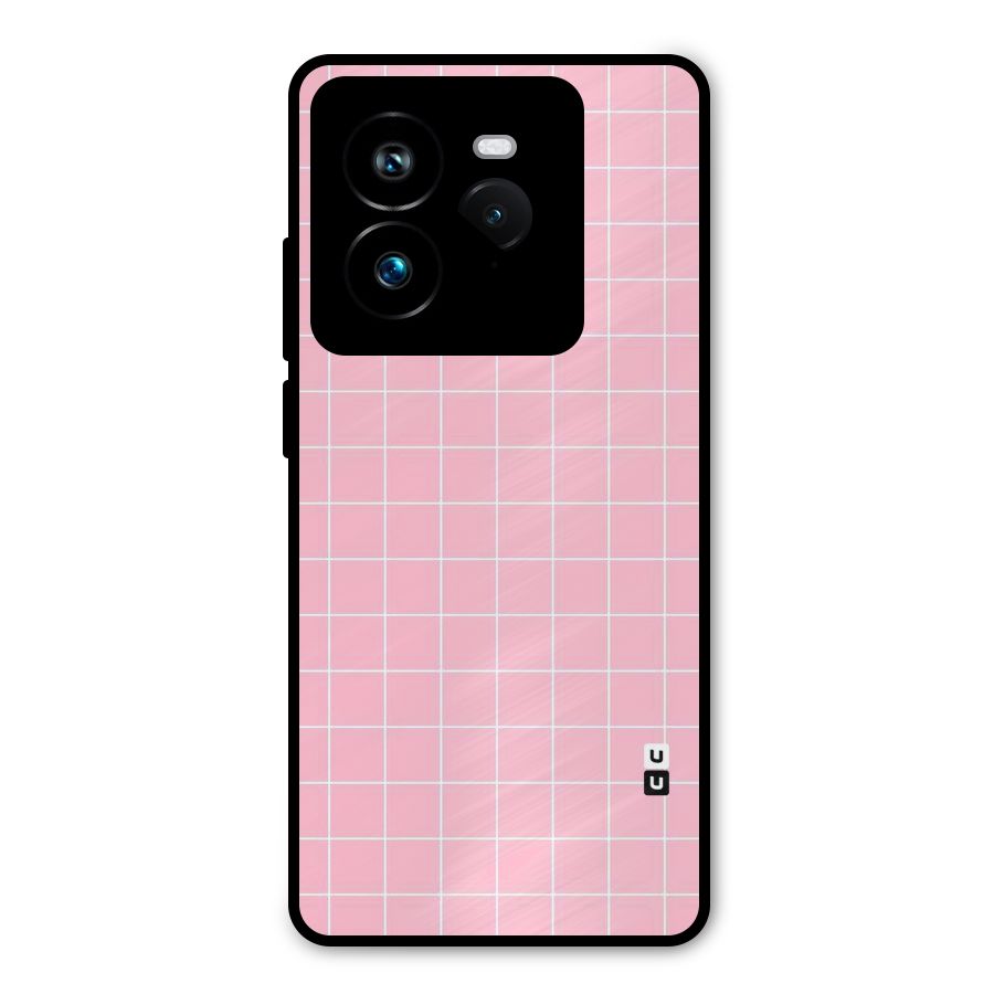 Pink Checks Metal Back Case for Realme GT 7 Pro