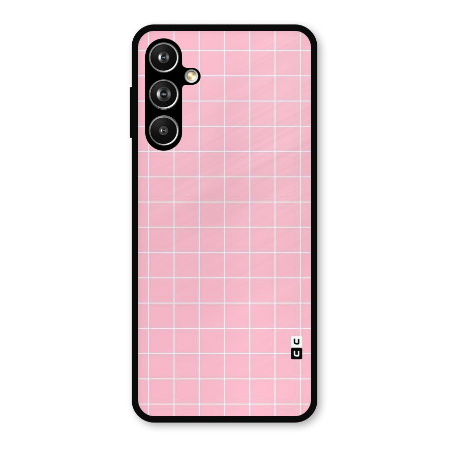 Pink Checks Metal Back Case for Samsung Galaxy M54