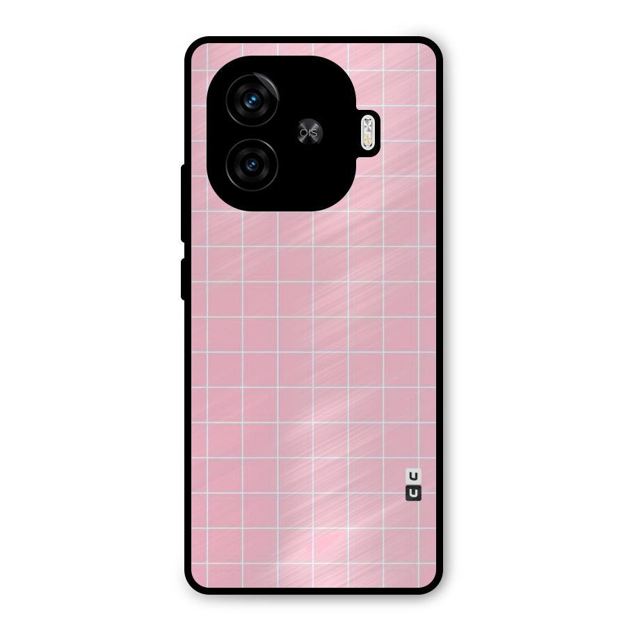 Pink Checks Metal Back Case for iQOO Neo 10R