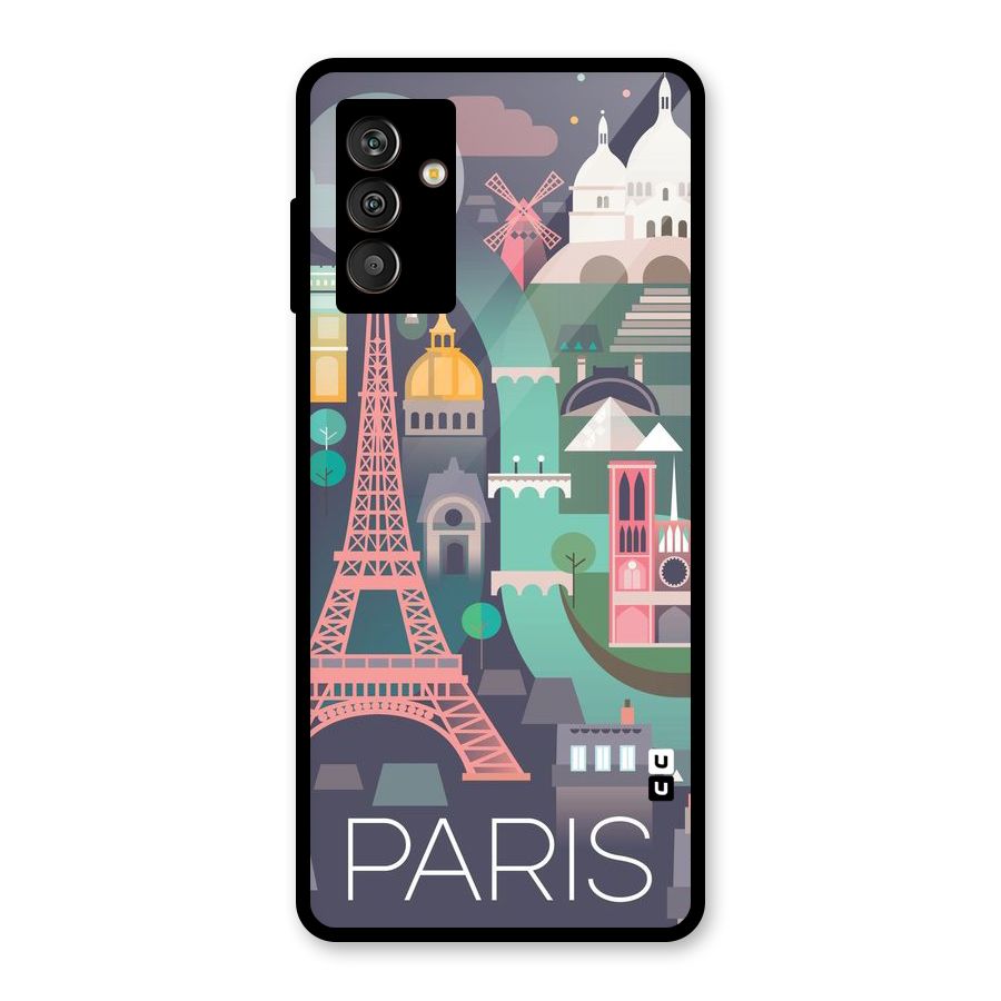 Pink Cute Tower Glass Back Case for Galaxy M13