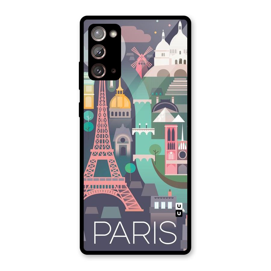 Pink Cute Tower Glass Back Case for Galaxy Note 20