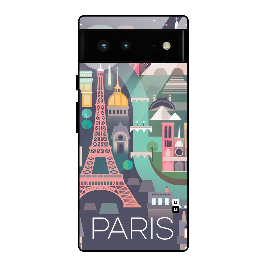 Pink Cute Tower Glass Back Case for Google Pixel 6