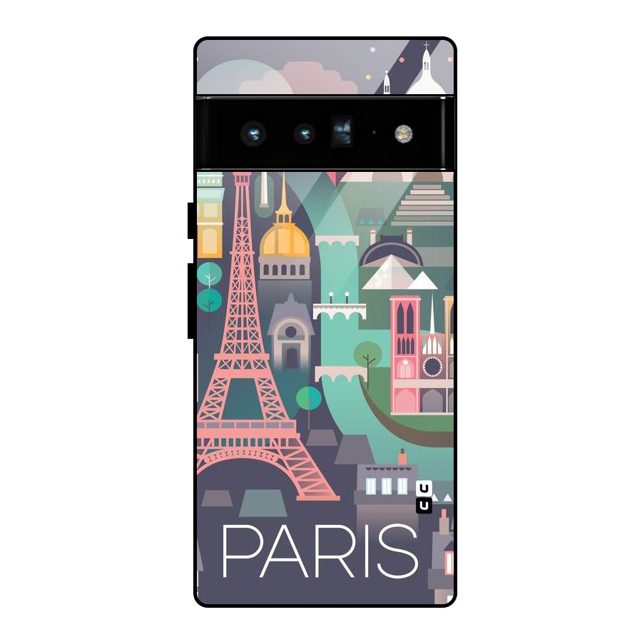 Pink Cute Tower Glass Back Case for Google Pixel 6 Pro