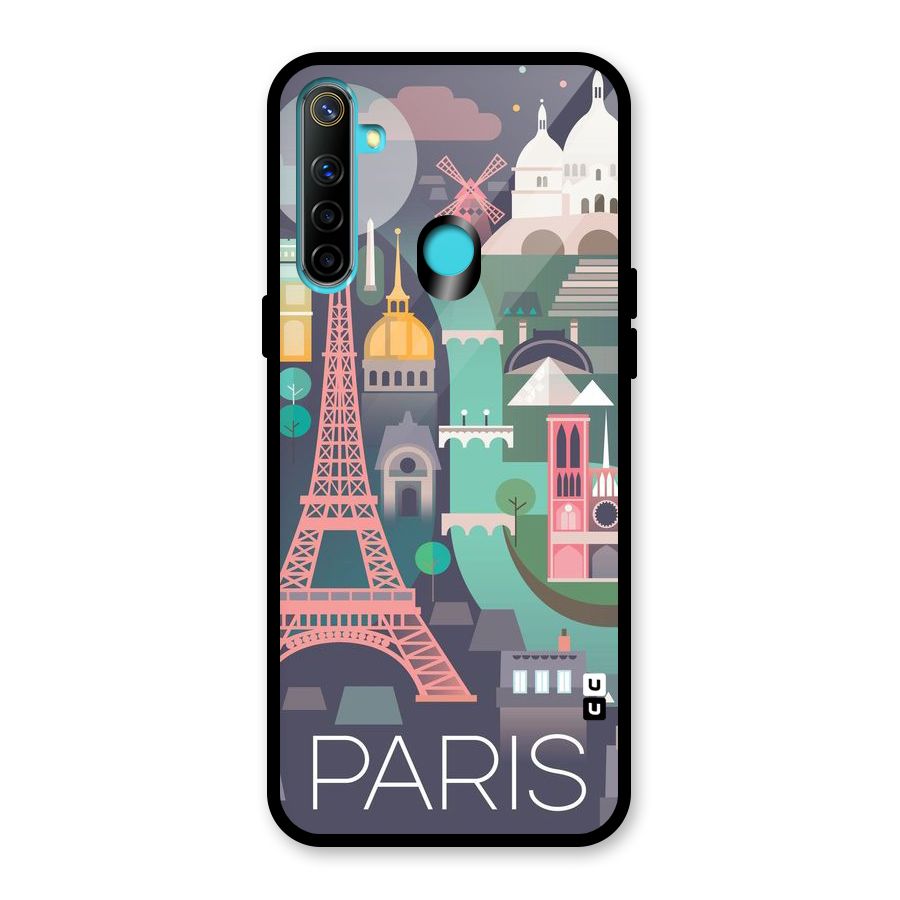 Pink Cute Tower Glass Back Case for Realme 5
