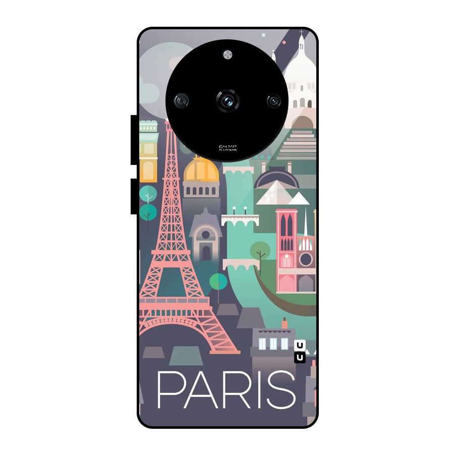 Pink Cute Tower Glass Back Case for Realme Narzo 60 5G