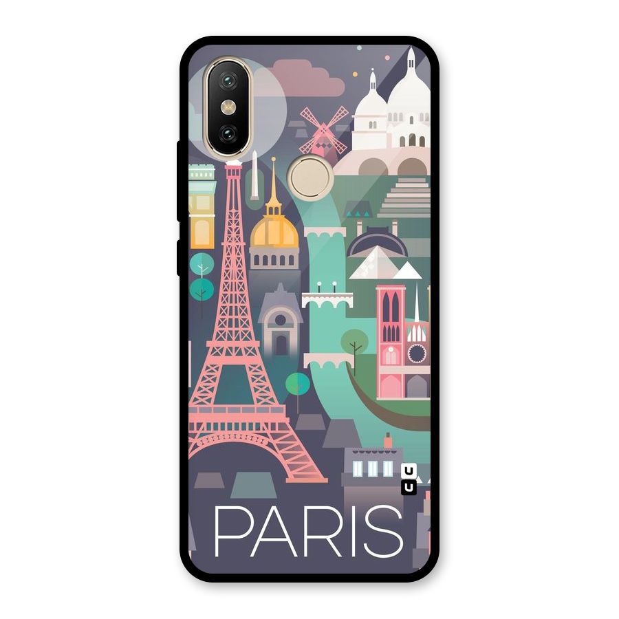 Pink Cute Tower Glass Back Case for Redmi A2