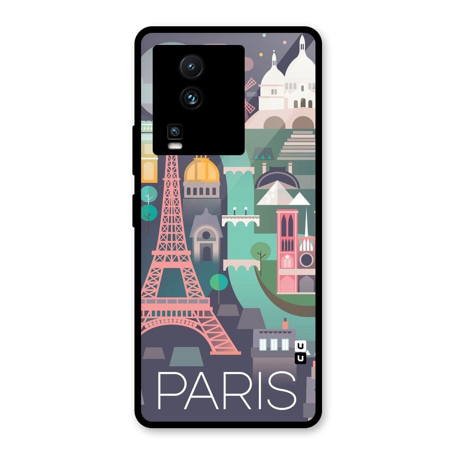 Pink Cute Tower Glass Back Case for Vivo iQOO Neo 7