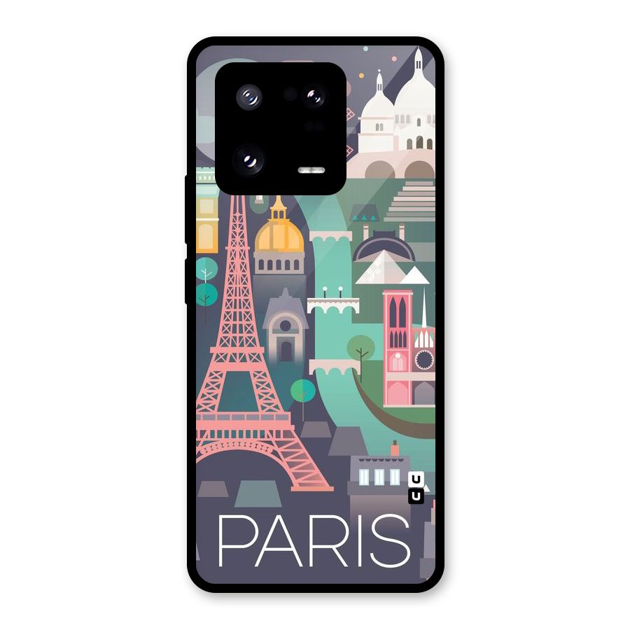 Pink Cute Tower Glass Back Case for Xiaomi 13 Pro