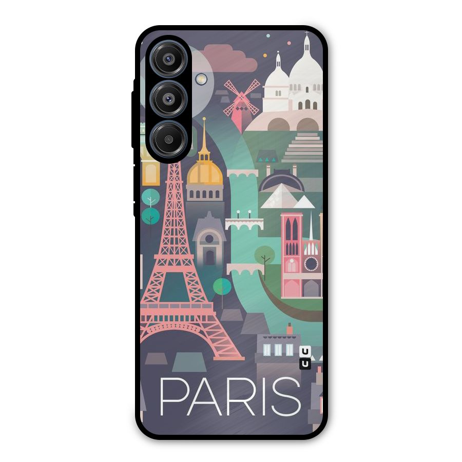 Pink Cute Tower Metal Back Case for Galaxy A16 5G