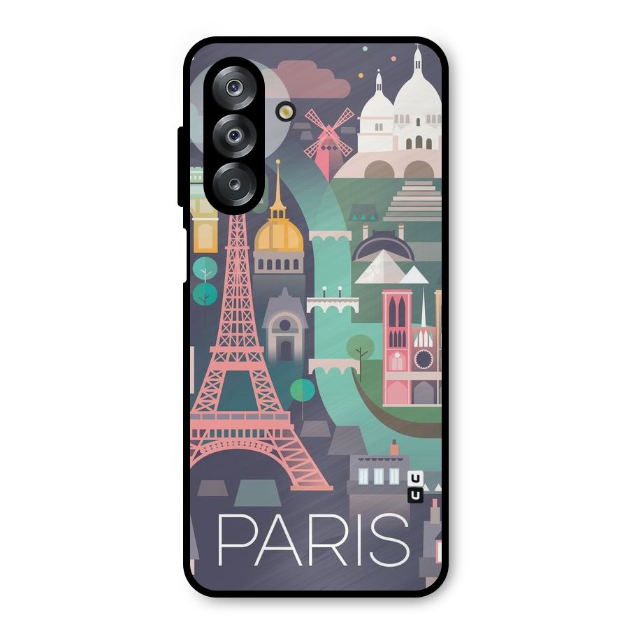 Pink Cute Tower Metal Back Case for Galaxy A26