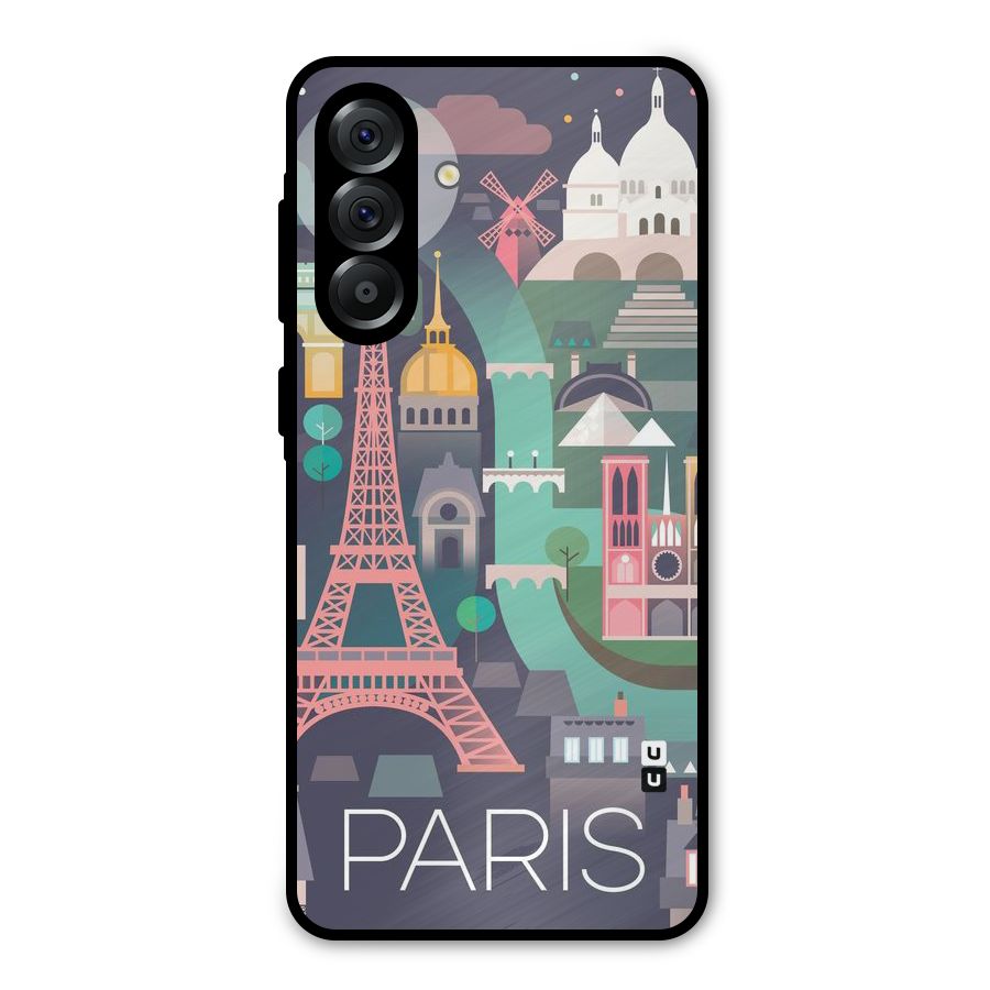 Pink Cute Tower Metal Back Case for Galaxy A36