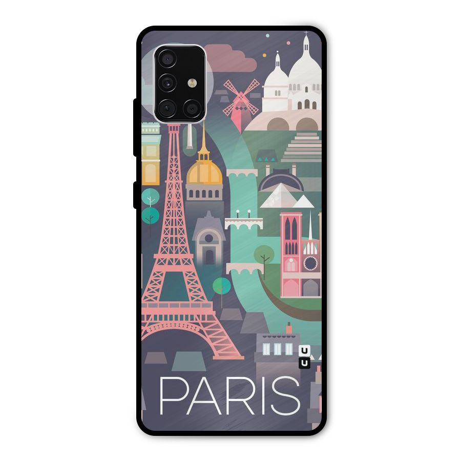 Pink Cute Tower Metal Back Case for Galaxy A51