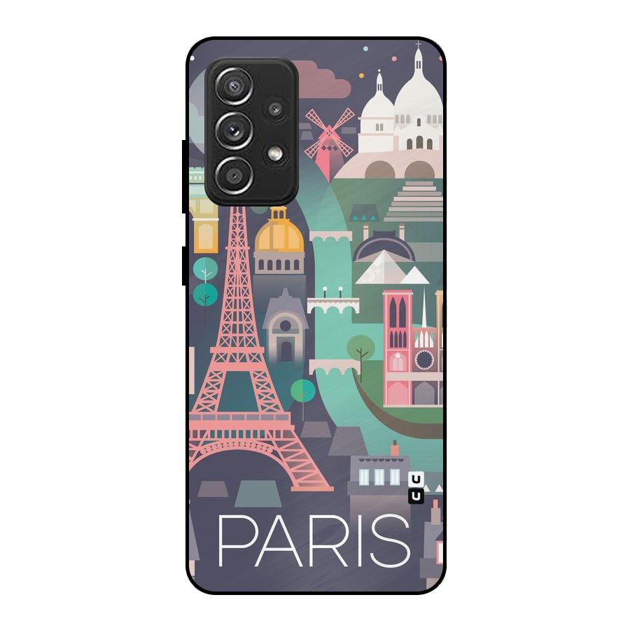 Pink Cute Tower Metal Back Case for Galaxy A52s 5G