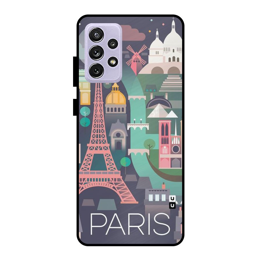 Pink Cute Tower Metal Back Case for Galaxy A72