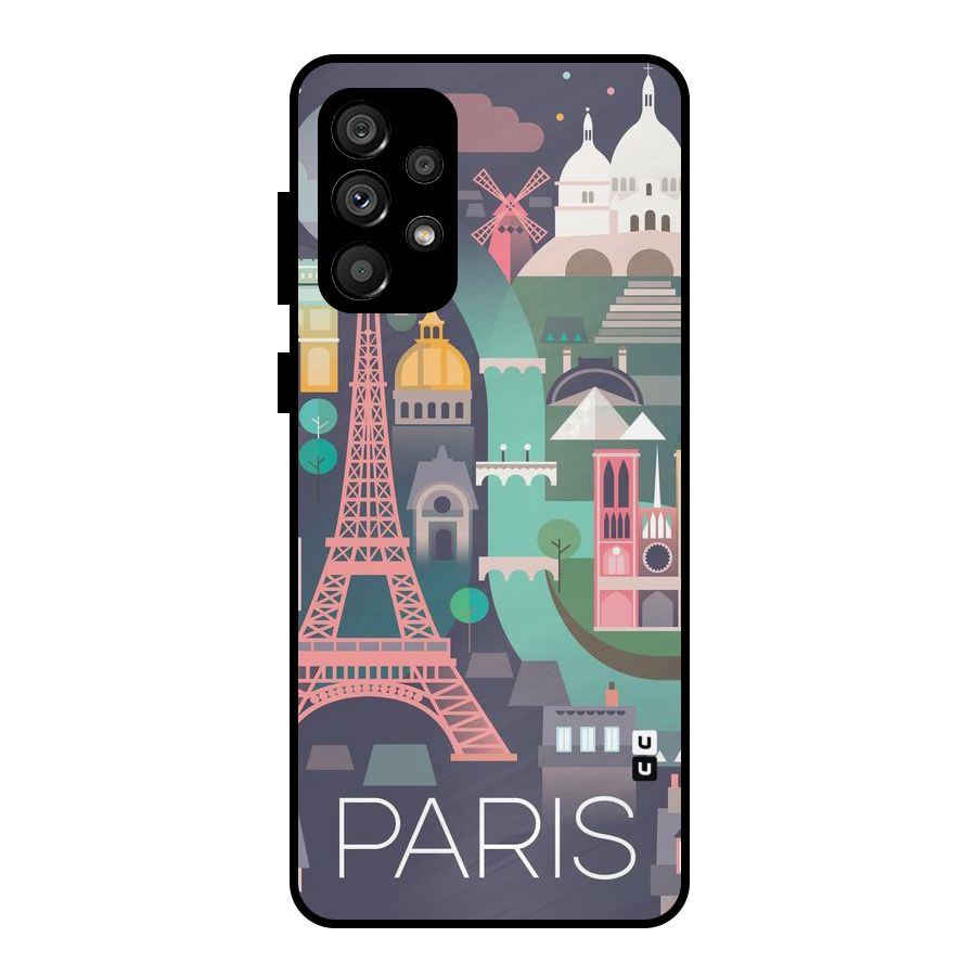 Pink Cute Tower Metal Back Case for Galaxy A73 5G