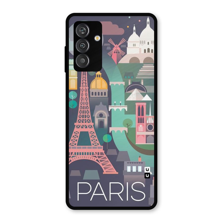Pink Cute Tower Metal Back Case for Galaxy F13
