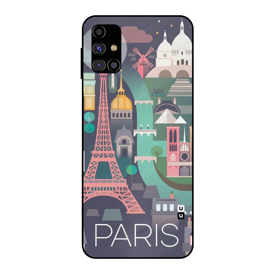 Pink Cute Tower Metal Back Case for Galaxy M31s