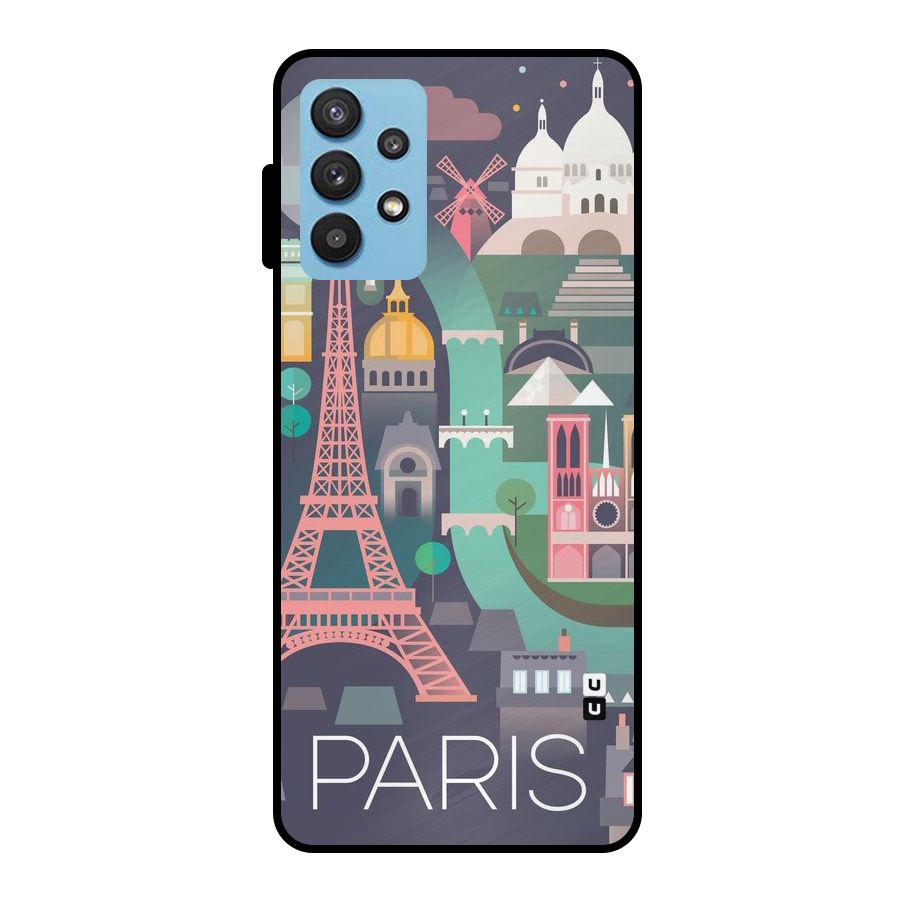 Pink Cute Tower Metal Back Case for Galaxy M32 5G