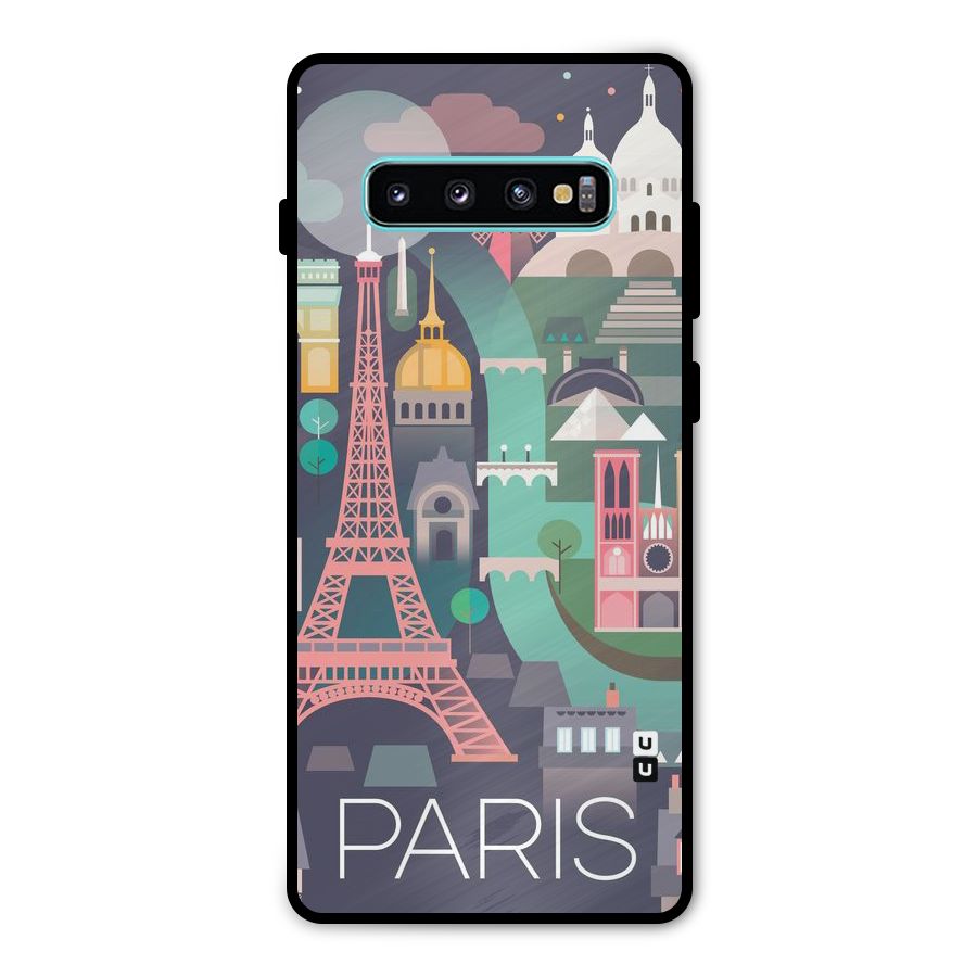 Pink Cute Tower Metal Back Case for Galaxy S10 Plus