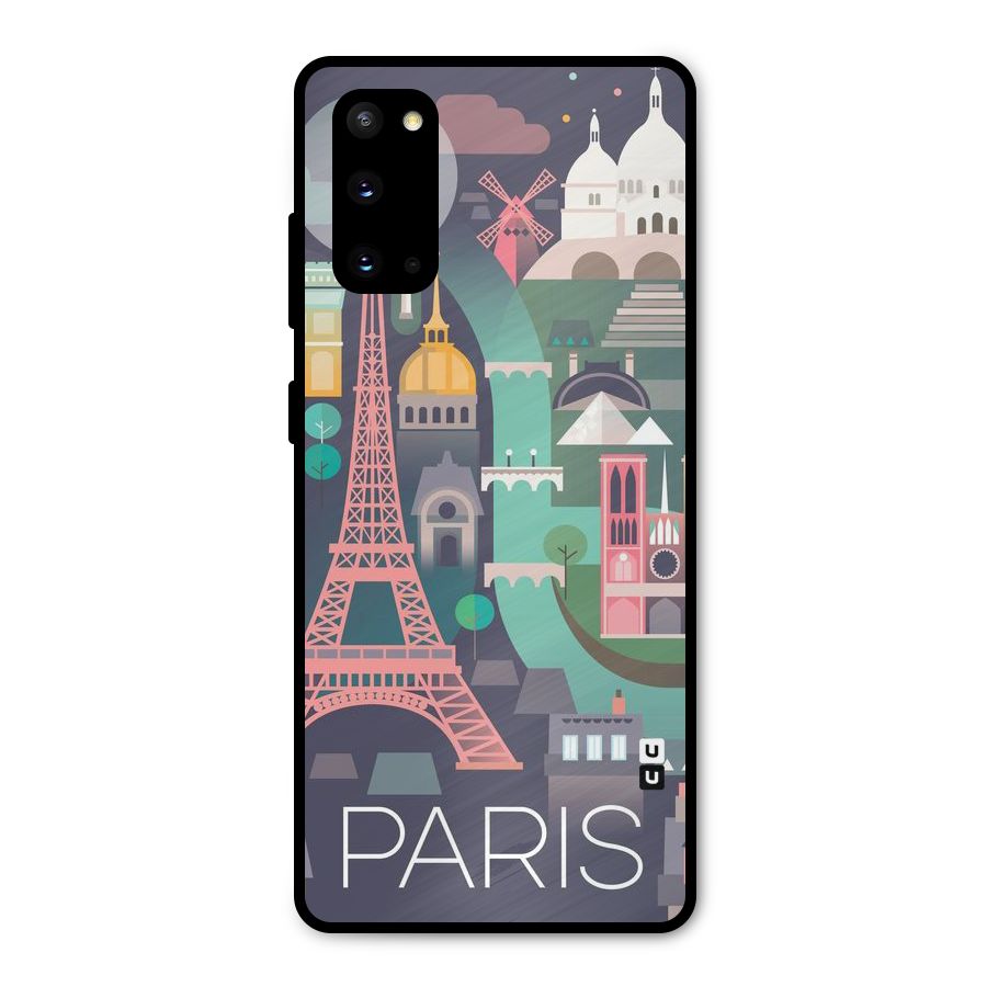 Pink Cute Tower Metal Back Case for Galaxy S20