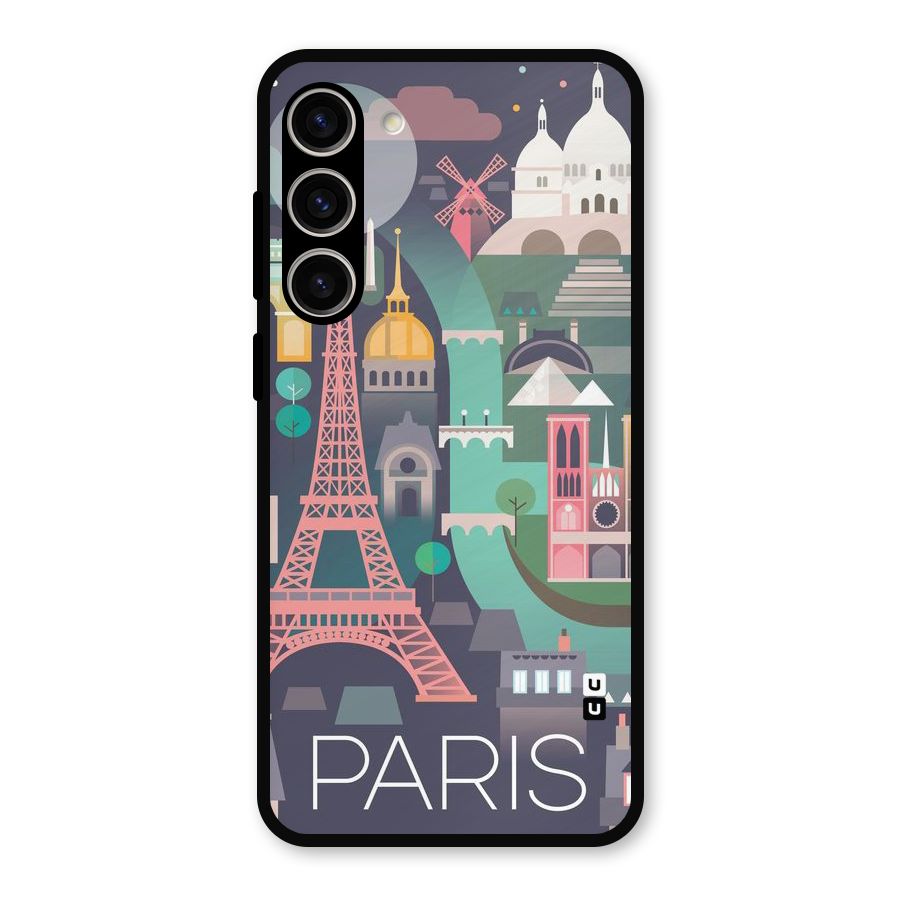 Pink Cute Tower Metal Back Case for Galaxy S23 Plus