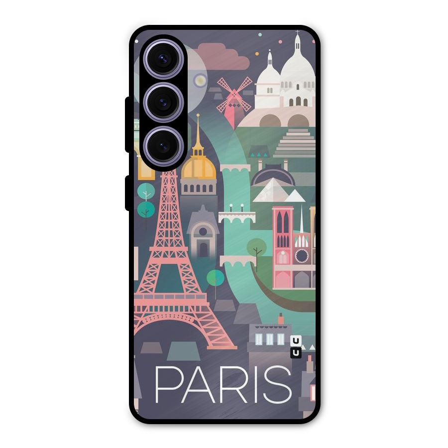 Pink Cute Tower Metal Back Case for Galaxy S24