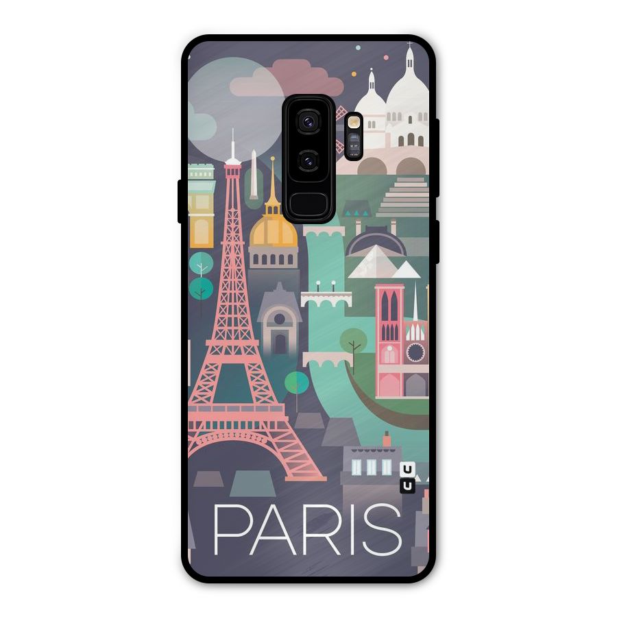 Pink Cute Tower Metal Back Case for Galaxy S9 Plus