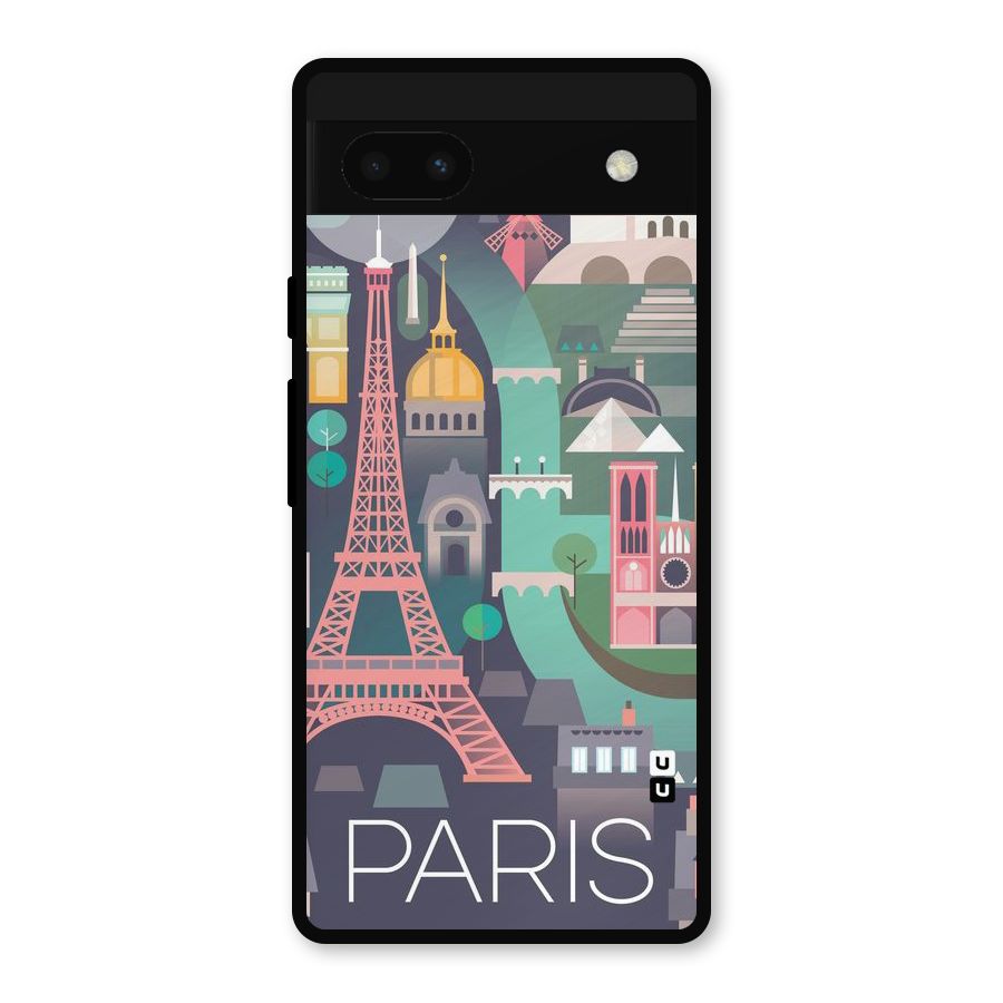 Pink Cute Tower Metal Back Case for Google Pixel 6a