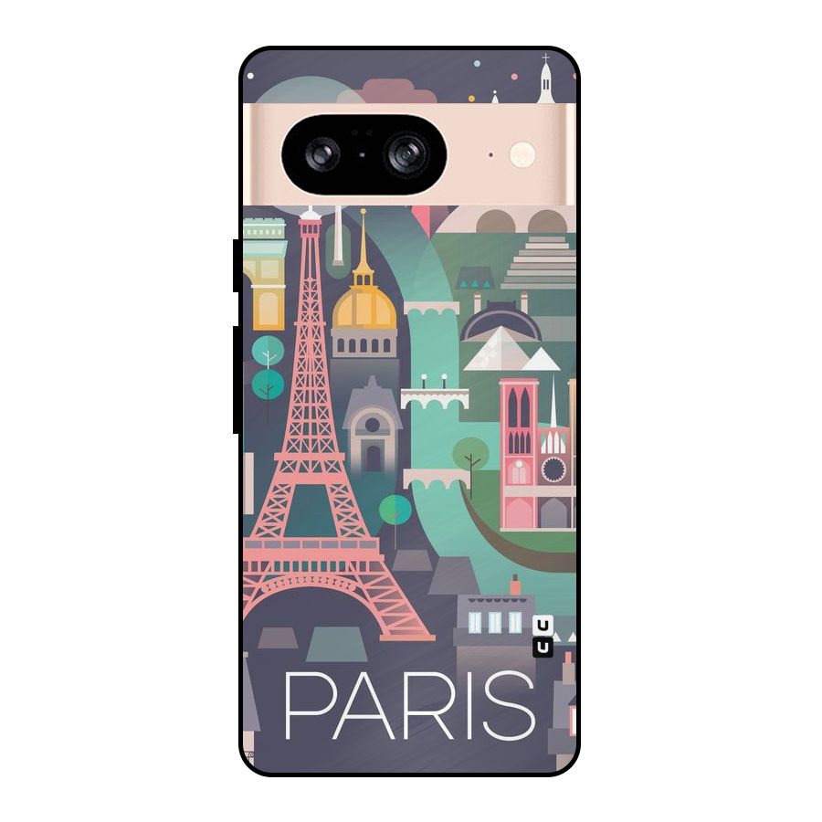 Pink Cute Tower Metal Back Case for Google Pixel 8