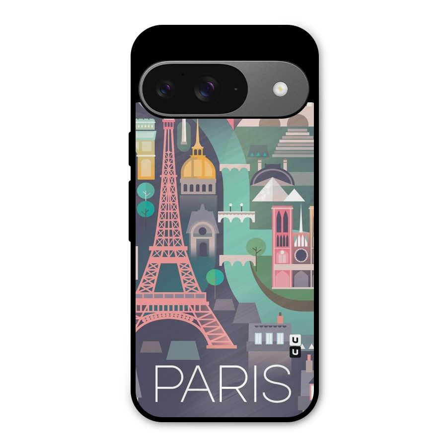 Pink Cute Tower Metal Back Case for Google Pixel 9