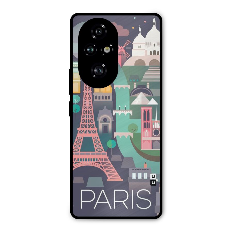 Pink Cute Tower Metal Back Case for Honor 200 Pro
