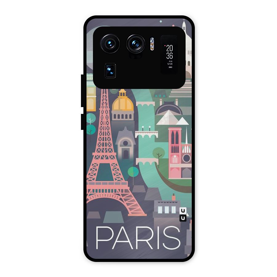 Pink Cute Tower Metal Back Case for Mi 11 Ultra