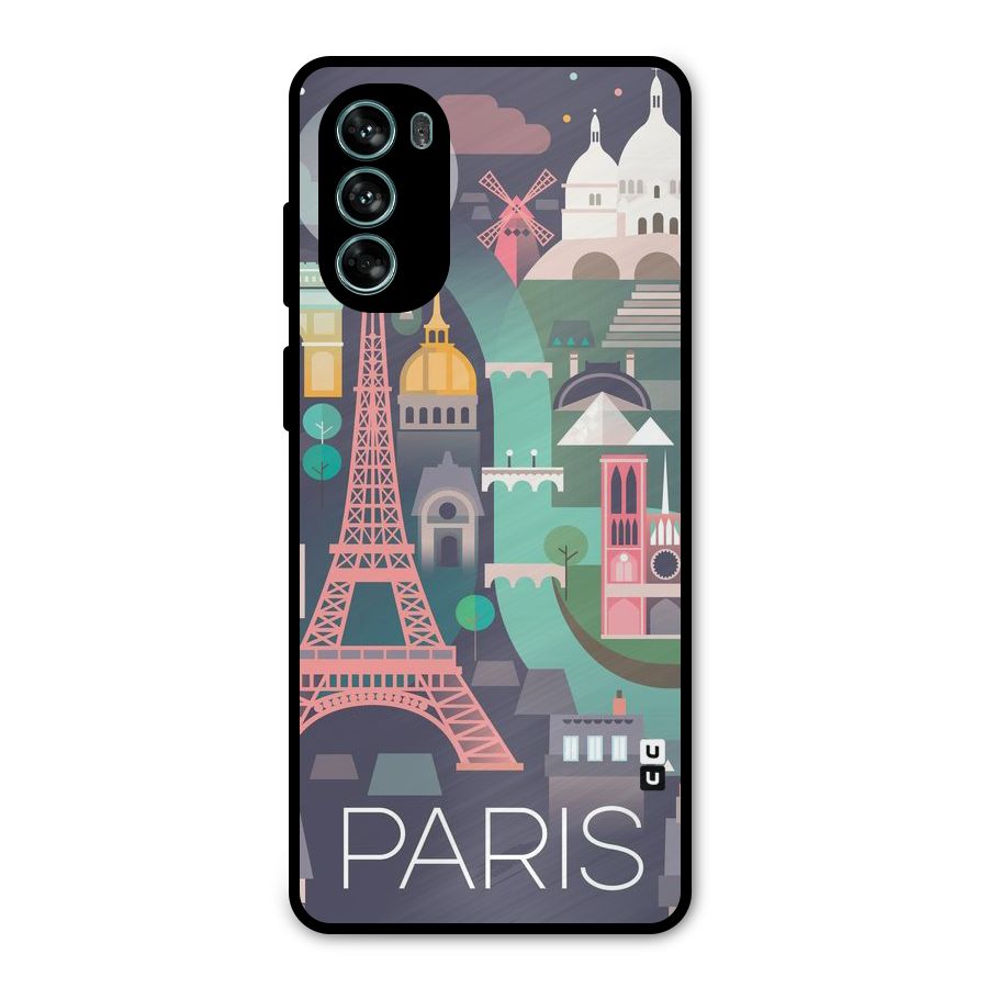 Pink Cute Tower Metal Back Case for Moto G62