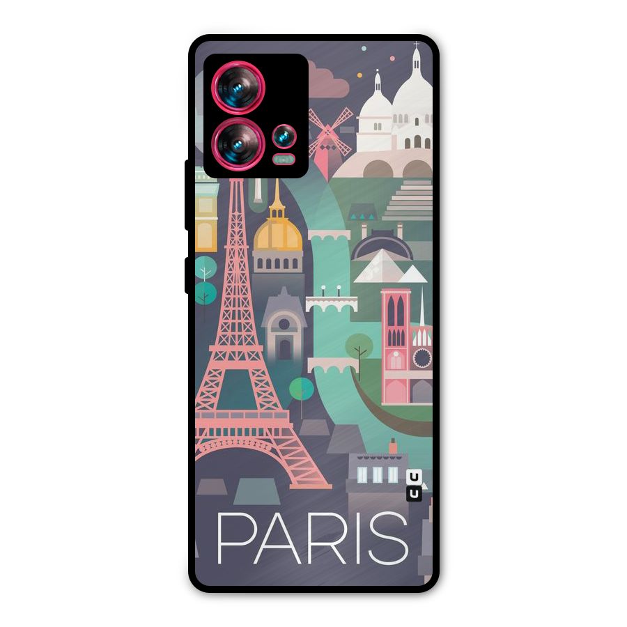 Pink Cute Tower Metal Back Case for Motorola Edge 30 Fusion