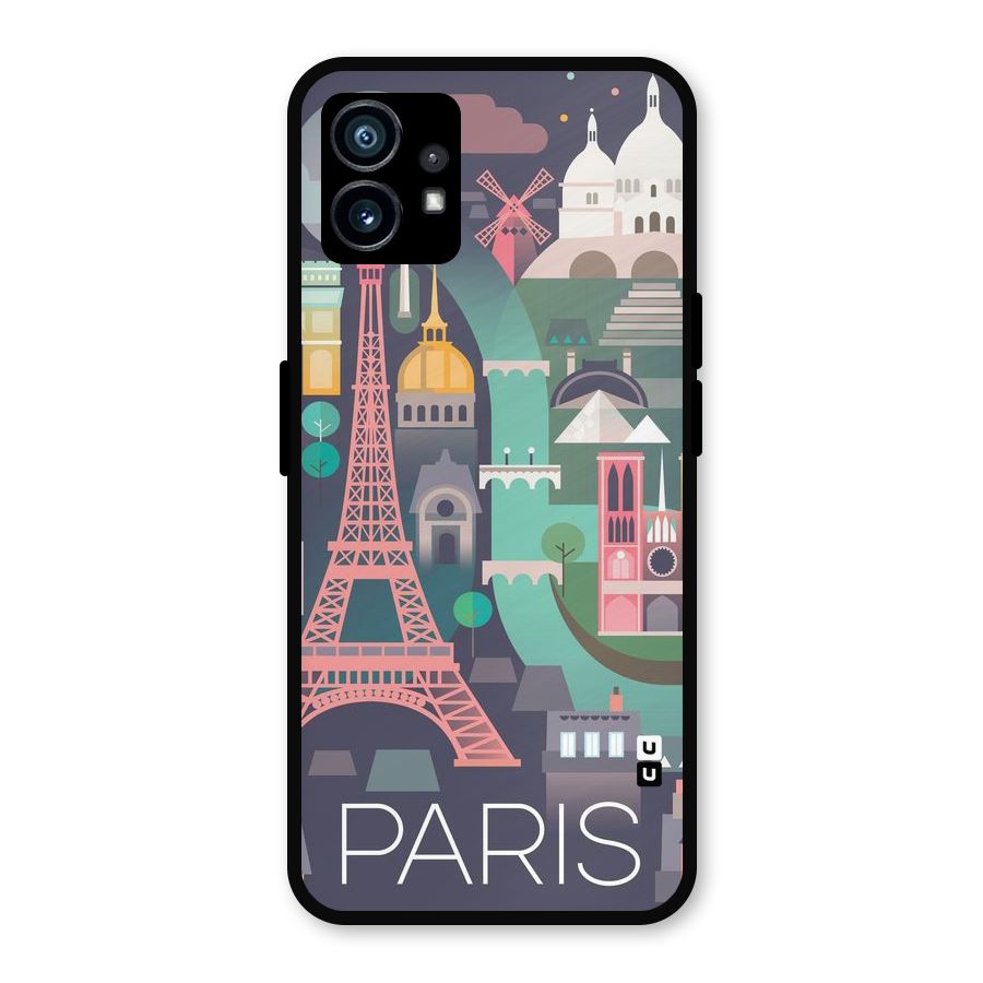 Pink Cute Tower Metal Back Case for Nothing Phone 1