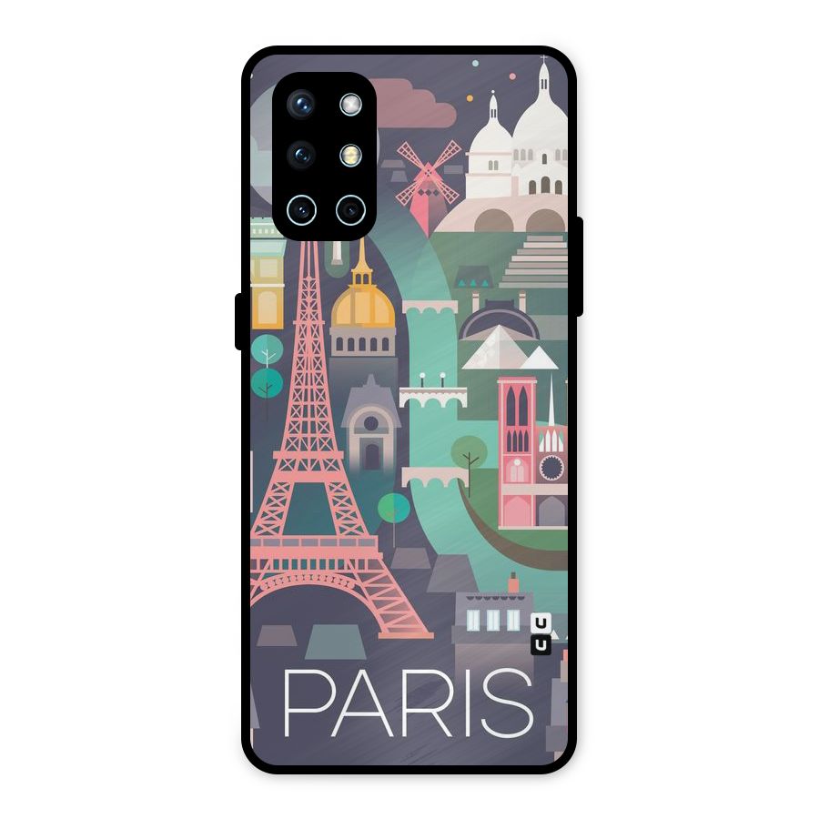 Pink Cute Tower Metal Back Case for OnePlus 9R