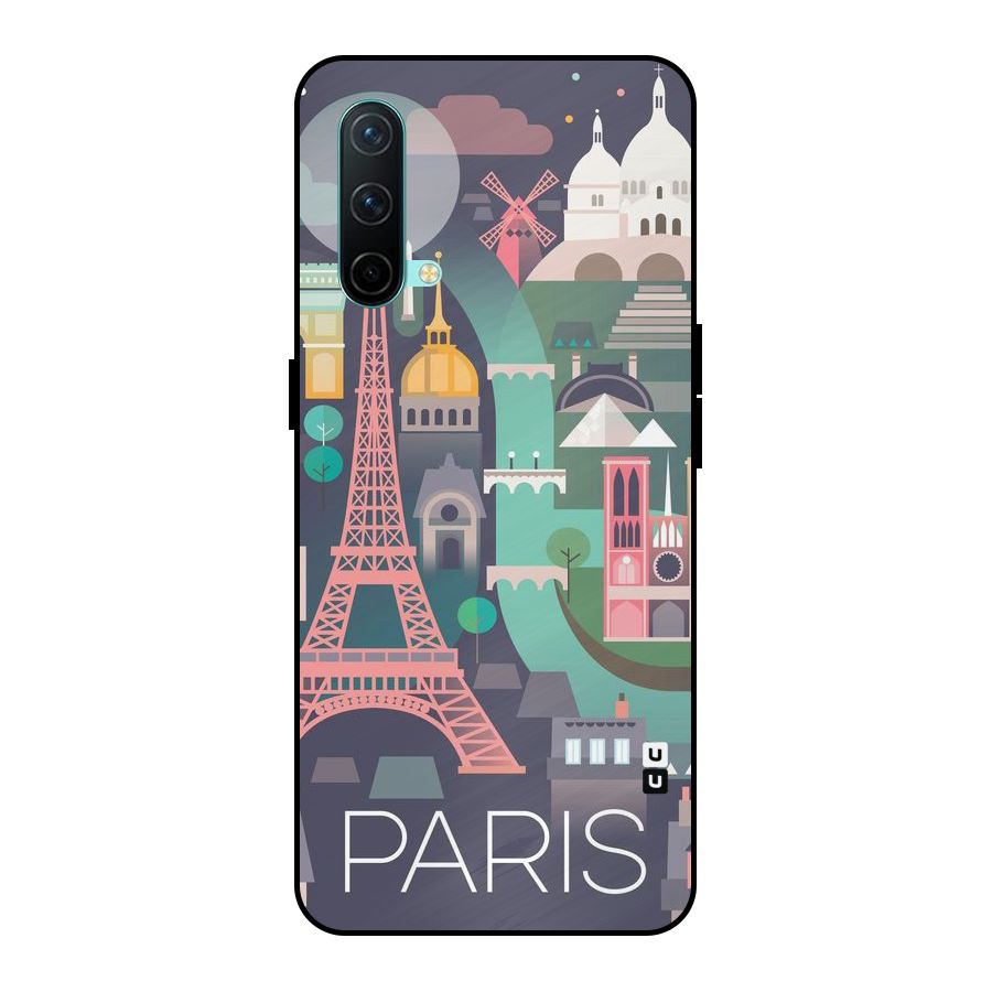 Pink Cute Tower Metal Back Case for OnePlus Nord CE 5G