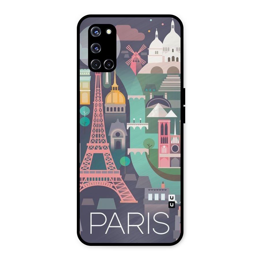 Pink Cute Tower Metal Back Case for Oppo A52