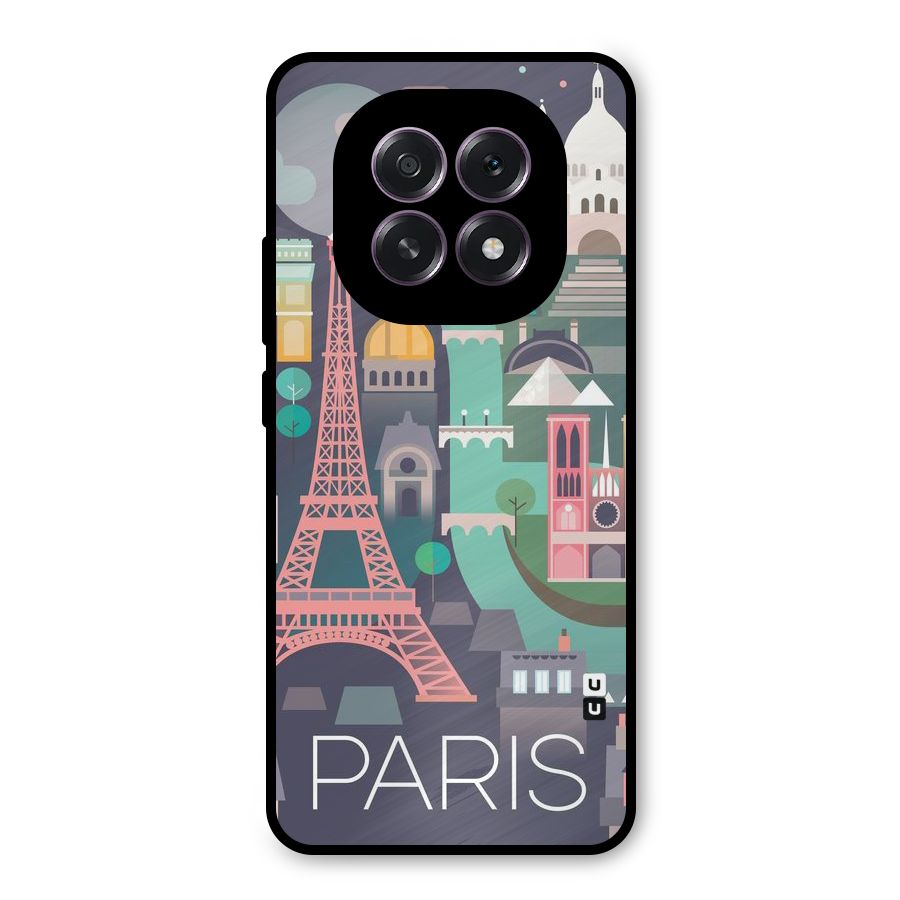 Pink Cute Tower Metal Back Case for Oppo F29
