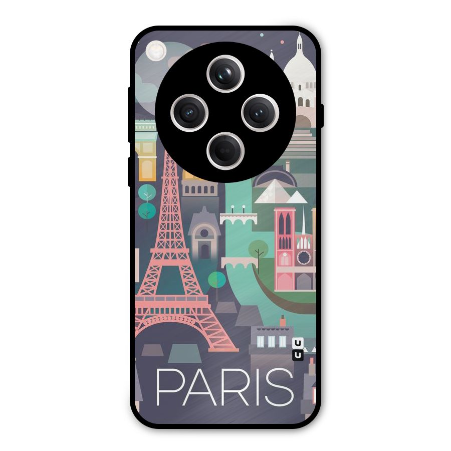 Pink Cute Tower Metal Back Case for Oppo Find X8