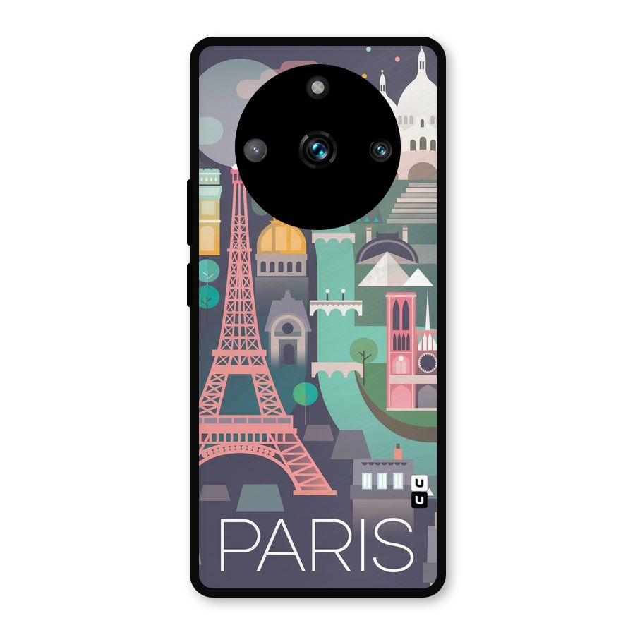 Pink Cute Tower Metal Back Case for Realme 11 Pro Plus