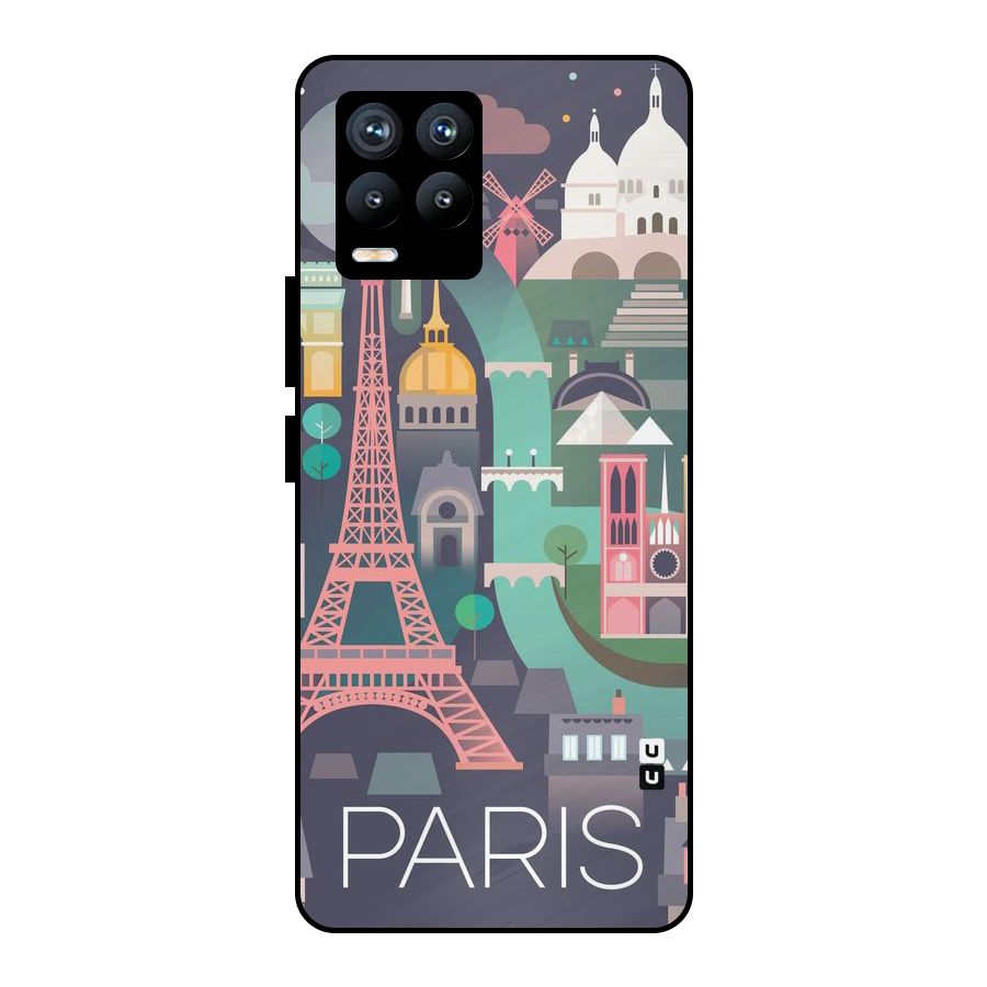 Pink Cute Tower Metal Back Case for Realme 8 Pro