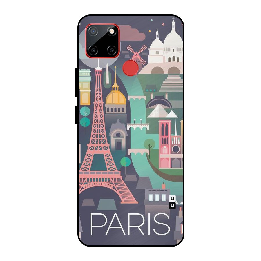 Pink Cute Tower Metal Back Case for Realme C12
