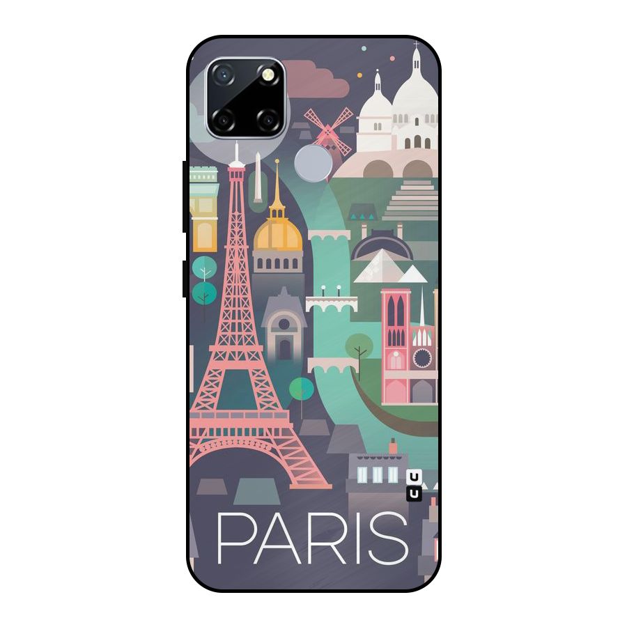 Pink Cute Tower Metal Back Case for Realme Narzo 20