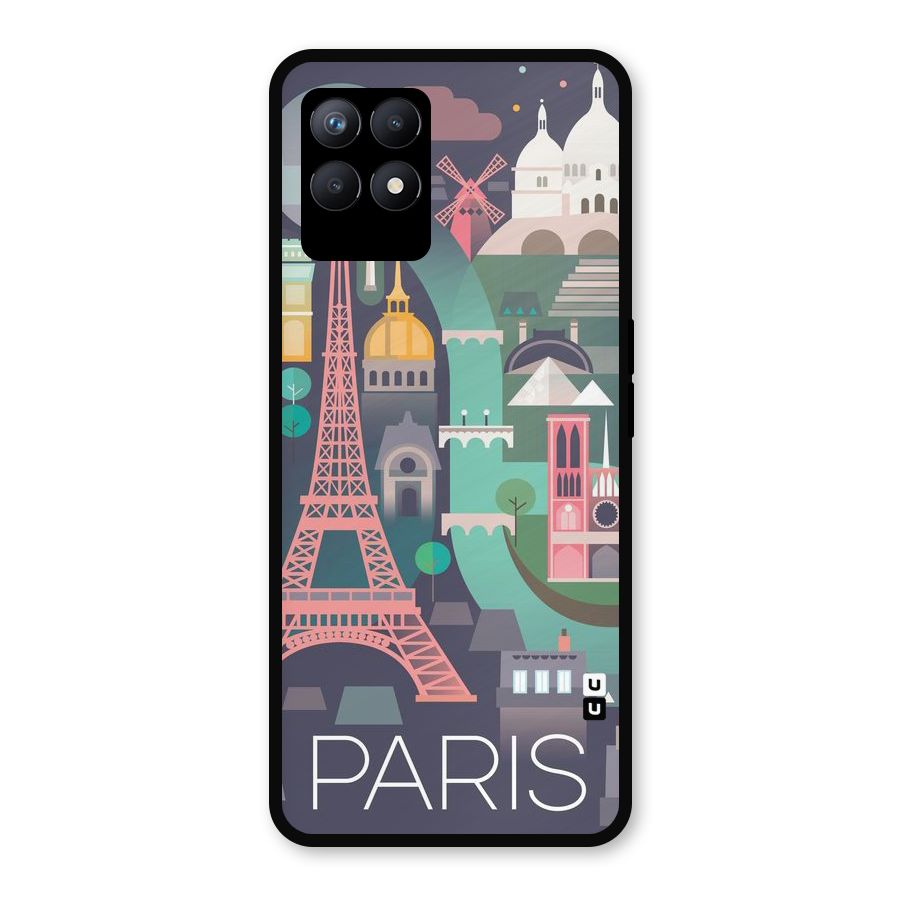 Pink Cute Tower Metal Back Case for Realme Narzo 50