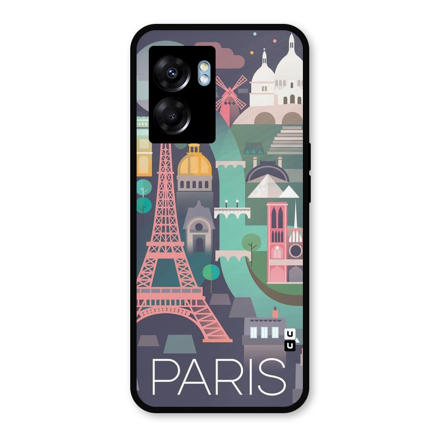 Pink Cute Tower Metal Back Case for Realme Narzo 50 5G