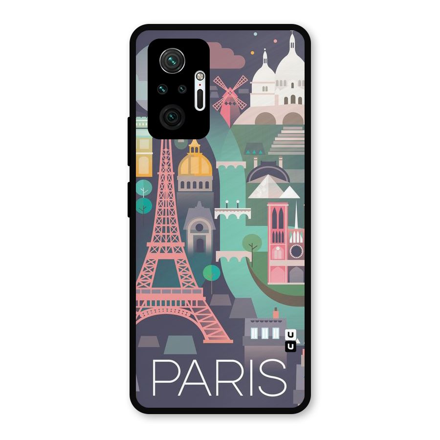 Pink Cute Tower Metal Back Case for Redmi Note 10 Pro Max