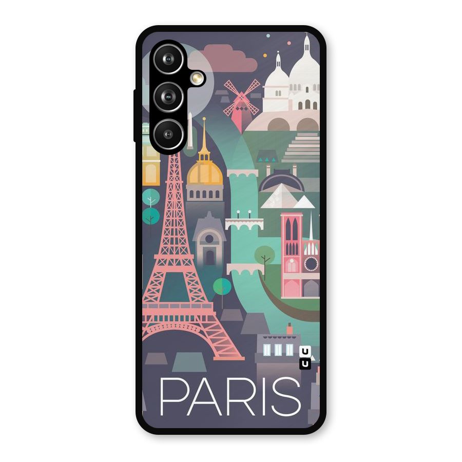 Pink Cute Tower Metal Back Case for Samsung Galaxy M54